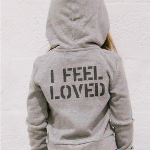Peace love world rubbed comfy hoodie